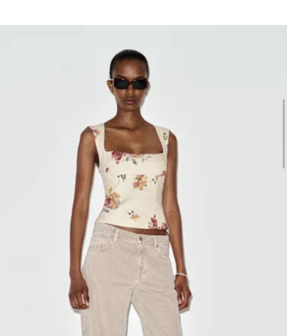 Reformation Tavish Linen Top Ivory - Size 6